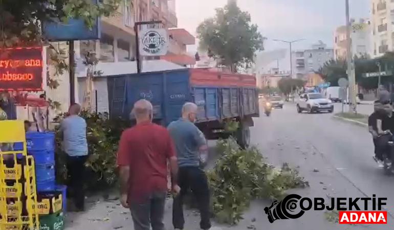 Adana’da kontrolden çıkan römork kaldırımda bekleyen iki kişiye çarptı